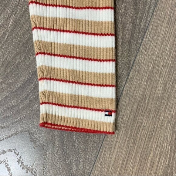 Tommy Hilfiger Women's Stripe Sweater V-neck Pullover Vintage 2000 Preppy Size M - Picture 12 of 16